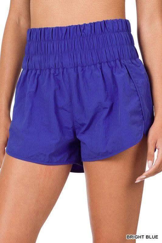 ZENANA Windbreaker Smocked Waistband Running Shorts, 7 Colors - SwagglyLife Home & Fashion