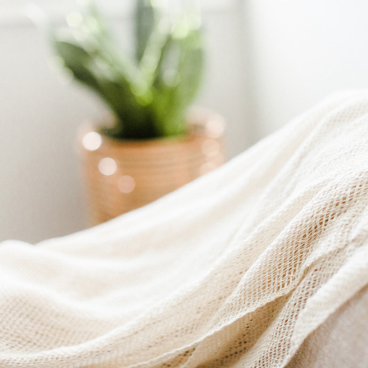 Open Weave Cotton Throw Blanket - SwagglyLife Home & Fashion