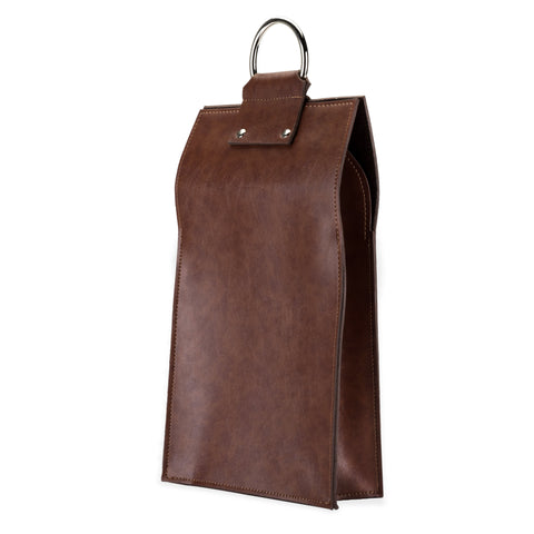 Faux Leather Double-Bottle Wine Tote in Default Title - product_type::fabric_bags photo
