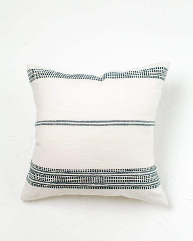 18" Aden Throw Pillow Cover - Natural with Navy - SwagglyLife Home & Fashion