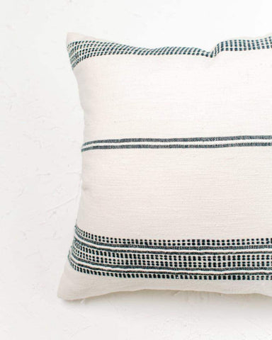 18" Aden Throw Pillow Cover - Natural with Navy - SwagglyLife Home & Fashion