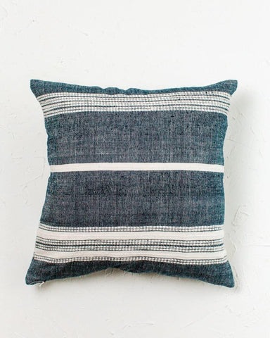 18" Aden Throw Pillow Cover - Navy with Natural - SwagglyLife Home & Fashion