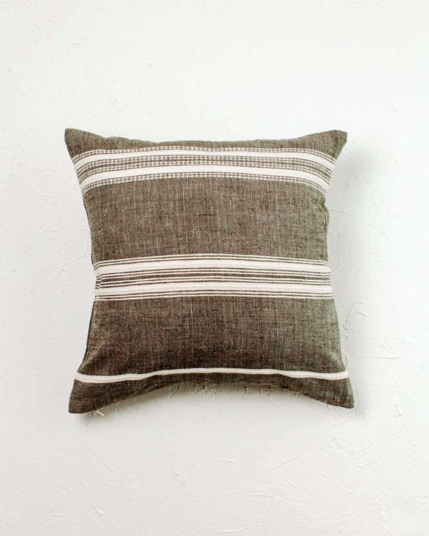 18" Aden Throw Pillow Cover - Grey with Natural - SwagglyLife Home & Fashion