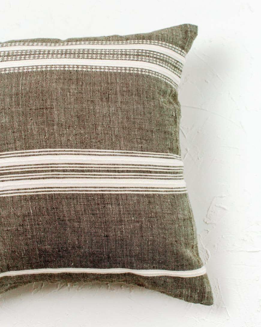 18" Aden Throw Pillow Cover - Grey with Natural - SwagglyLife Home & Fashion