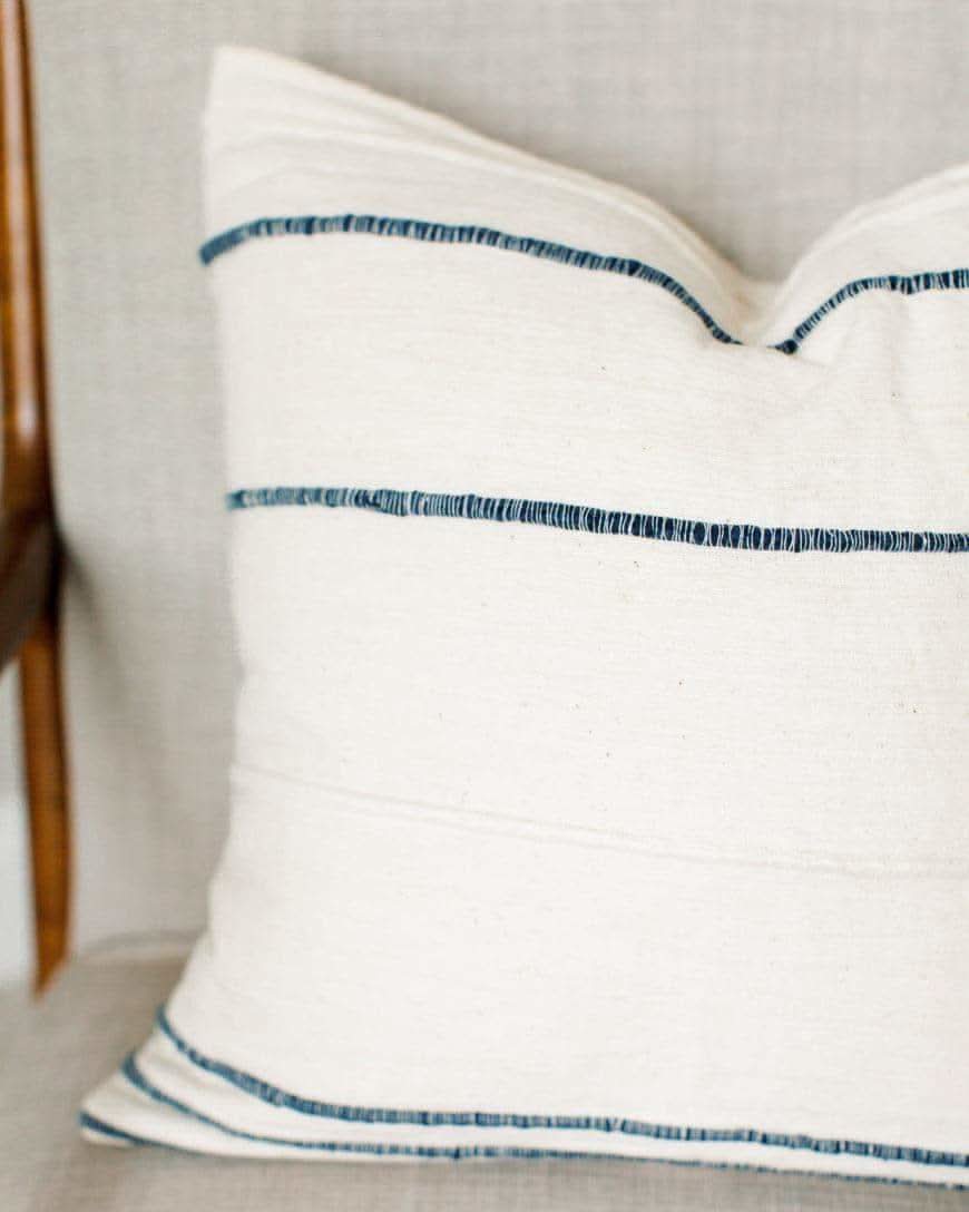 18" Ribbons Throw Pillow Cover - Navy - SwagglyLife Home & Fashion