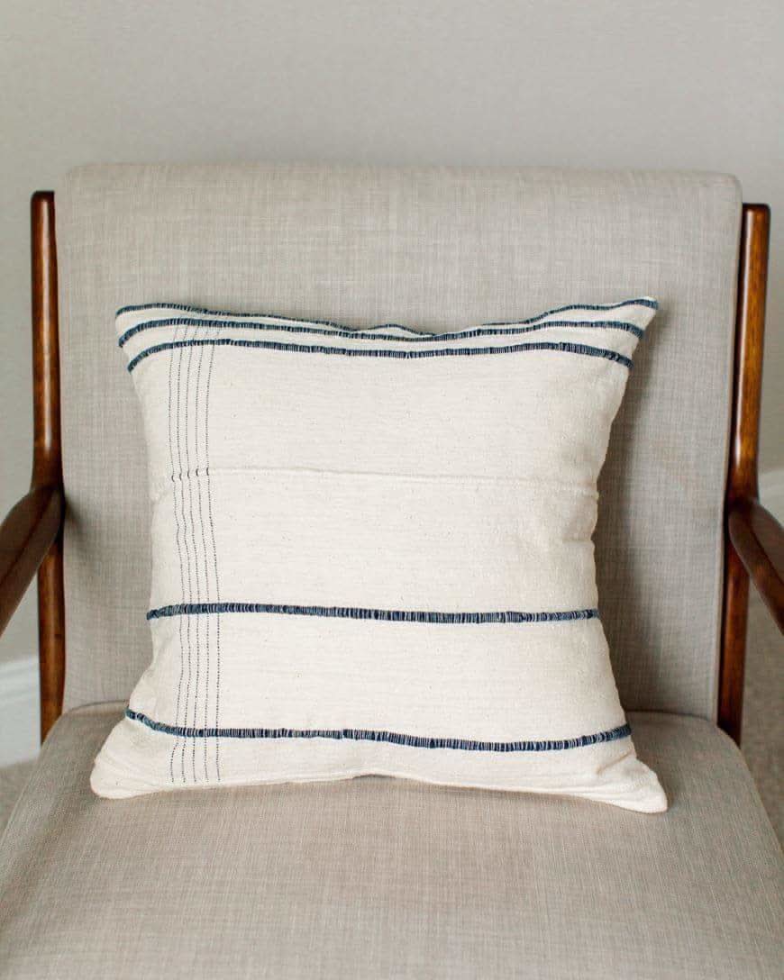 18" Ribbons Throw Pillow Cover - Navy - SwagglyLife Home & Fashion