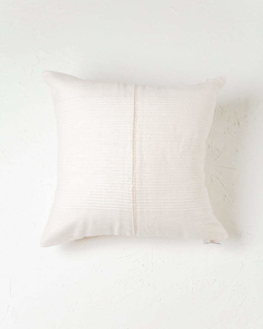 18" Riviera Hand-Stitch Throw Pillow Cover - Natural - SwagglyLife Home & Fashion