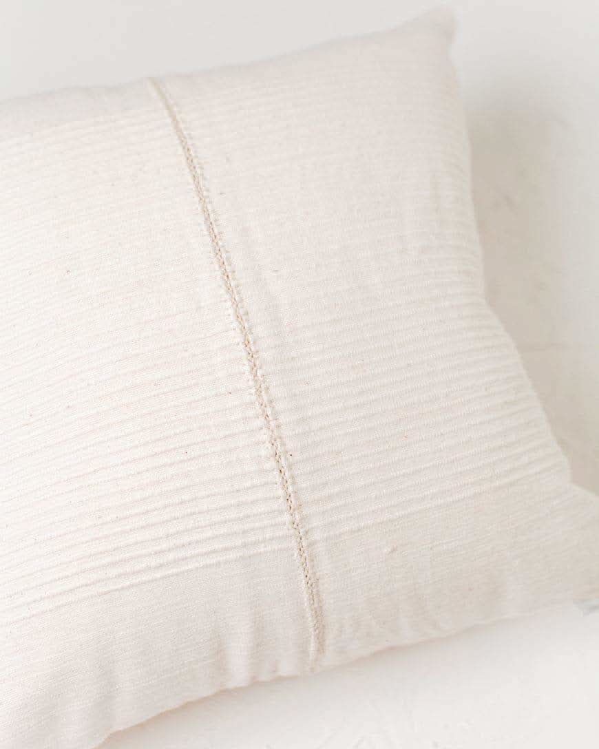 18" Riviera Hand-Stitch Throw Pillow Cover - Natural - SwagglyLife Home & Fashion