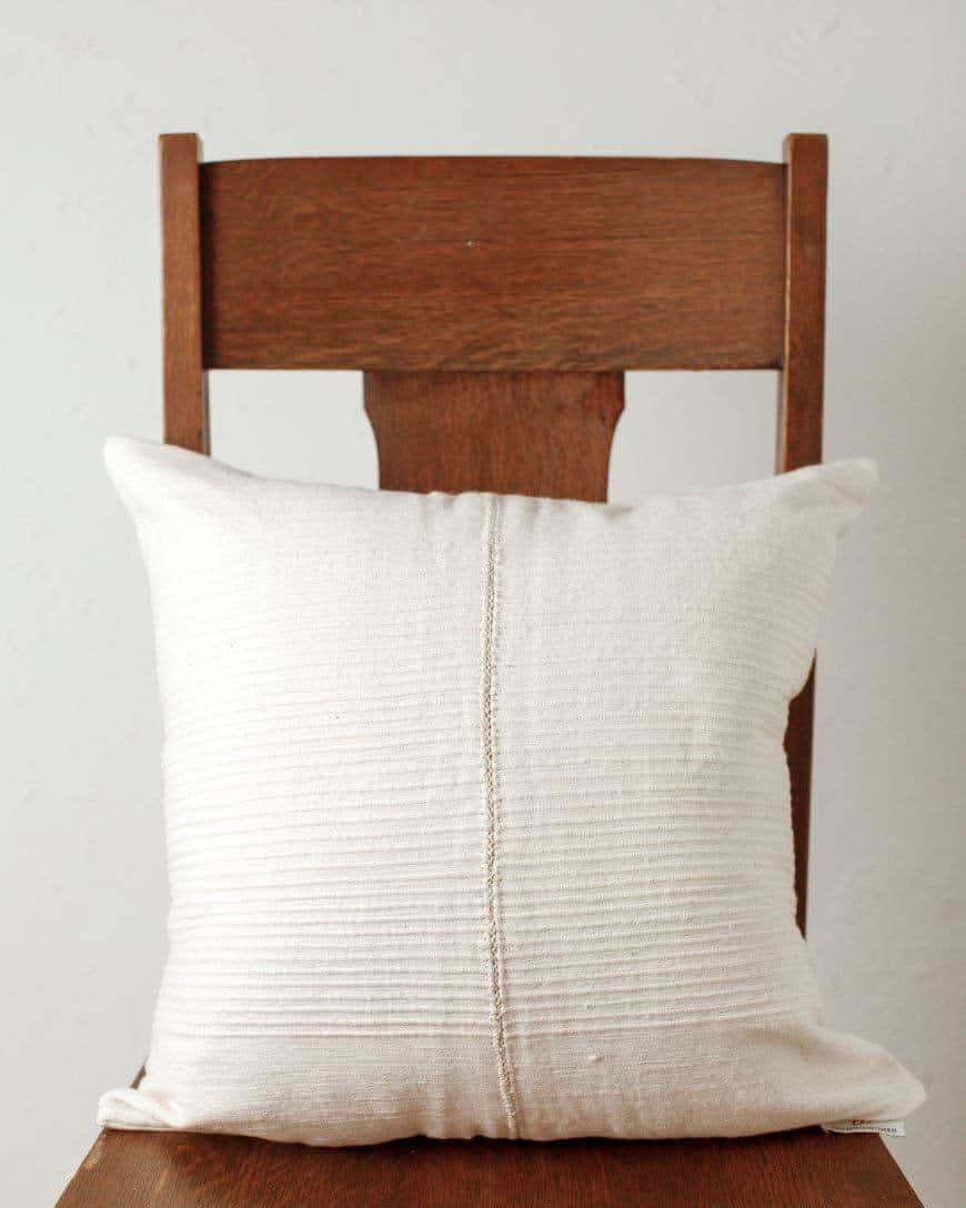 18" Riviera Hand-Stitch Throw Pillow Cover - Natural - SwagglyLife Home & Fashion