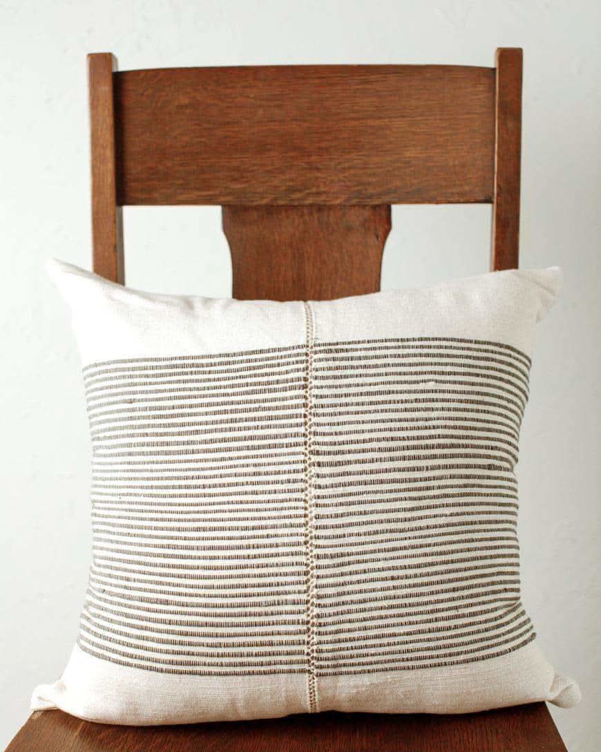 18" Riviera Hand-Stitch Throw Pillow Cover - Grey - SwagglyLife Home & Fashion