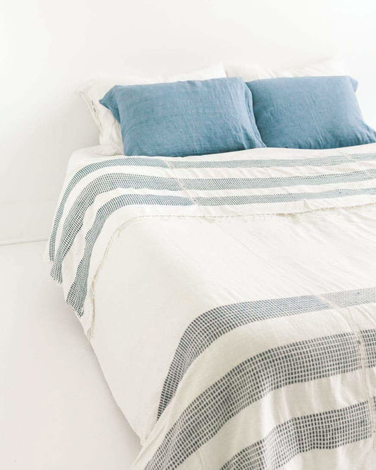 3 Panel Dotted Cotton Blanket in Gold 90 x 120 - Bedding photo