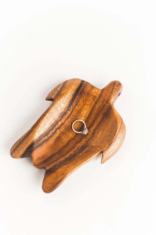Acacia Wood Turtle Dish in - Tableware photo