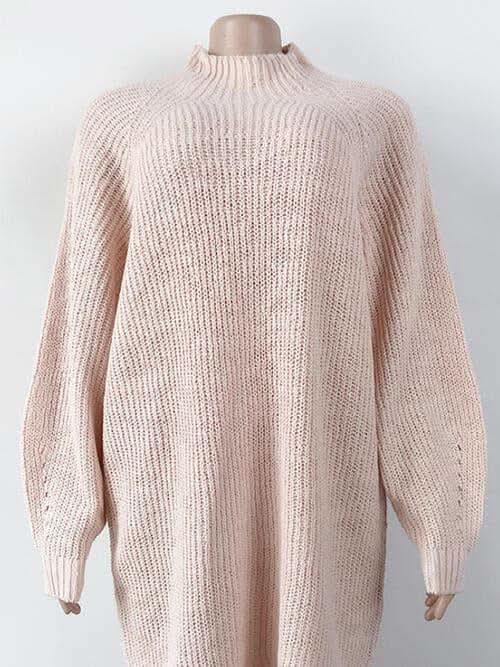 Andrea Mock Neck Dropped Shoulder Sweater Dress in - Dresses photo