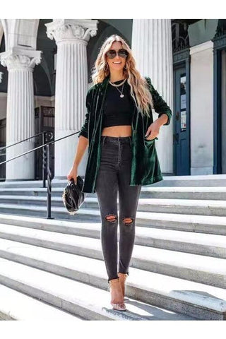 Ava Lynn Pocketed Blazer - SwagglyLife Home & Fashion