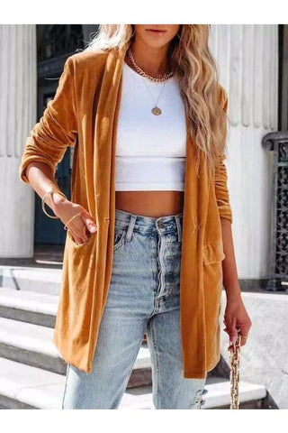 Ava Lynn Pocketed Blazer - SwagglyLife Home & Fashion