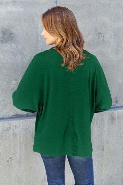 Double Take Full Size Round Neck Long Sleeve T-Shirt in - Shirts & Tops photo