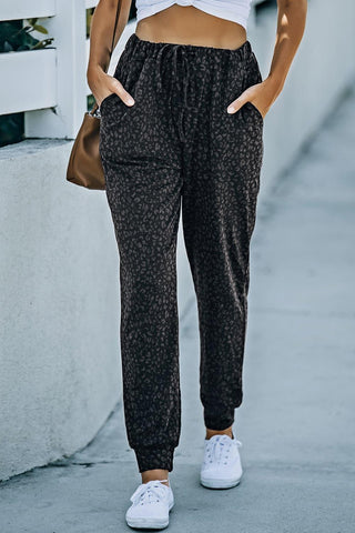 Double Take Leopard Print Joggers with Pockets, 5 Colors - SwagglyLife Home & Fashion