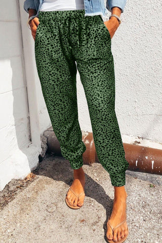 Double Take Leopard Print Joggers with Pockets, 5 Colors - SwagglyLife Home & Fashion