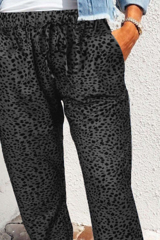Double Take Leopard Print Joggers with Pockets, 5 Colors in - Loungewear photo