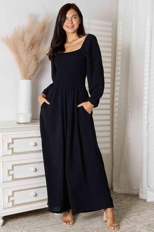 Double Take Square Neck Jumpsuit with Pockets in - Jumpsuits & Rompers photo