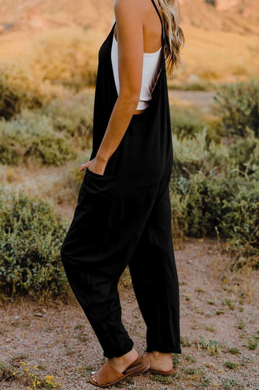 Double Take V-Neck Sleeveless Jumpsuit with Pocket in - Jumpsuits & Rompers photo