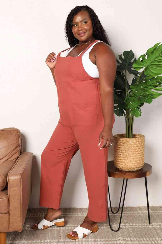 Double Take Wide Leg Overalls with Front Pockets in - Jumpsuits & Rompers photo