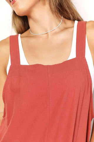 Double Take Wide Leg Overalls with Front Pockets - SwagglyLife Home & Fashion