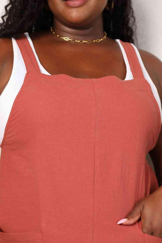 Double Take Wide Leg Overalls with Front Pockets - SwagglyLife Home & Fashion