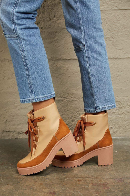 East Lion Corp Lace Up Lug Booties in - Shoes photo