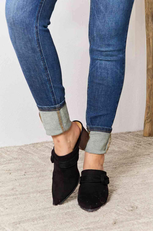 East Lion Corp Pointed-Toe Braided Trim Mules in - Shoes photo