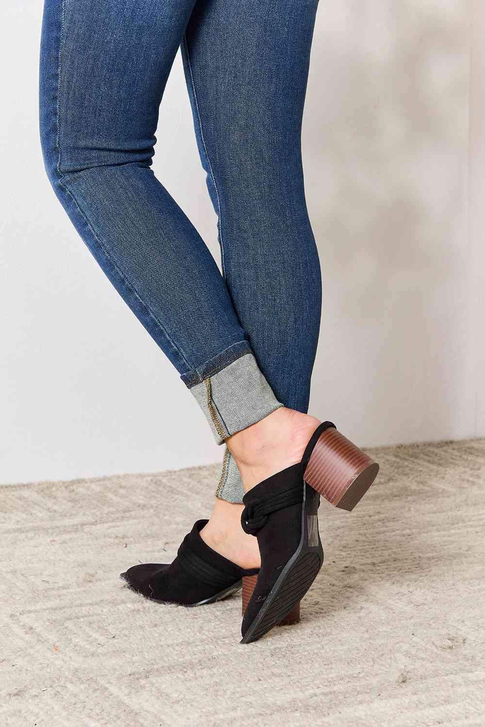 East Lion Corp Pointed-Toe Braided Trim Mules - SwagglyLife Home & Fashion