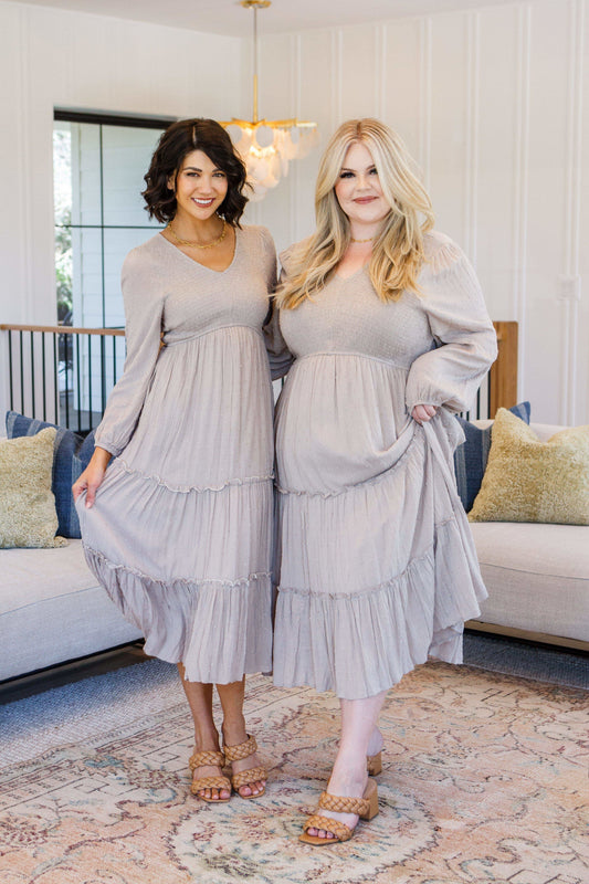 Easy Come, Easy Go Tiered Midi Dress in - Dresses photo