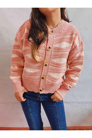 Elena Color Block Button Front Cardigan - SwagglyLife Home & Fashion