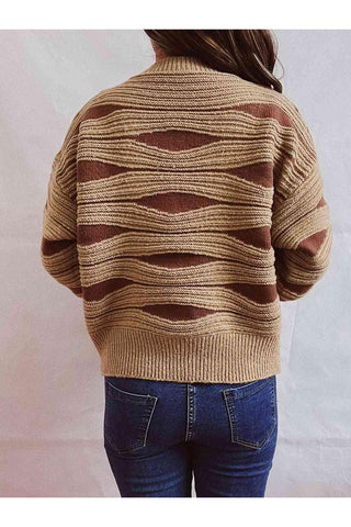 Elena Color Block Button Front Cardigan - SwagglyLife Home & Fashion