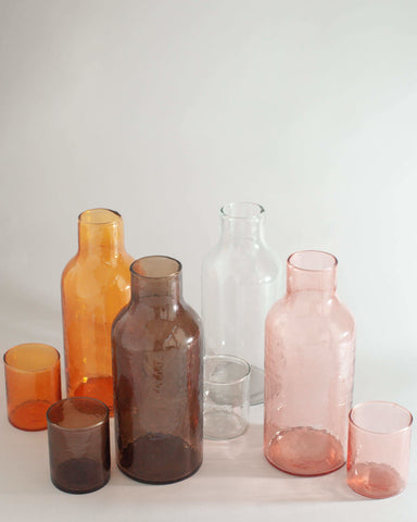 Hammered Glass Carafe | Handblown in India - SwagglyLife Home & Fashion