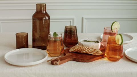 Hammered Glass Carafe | Handblown in India - SwagglyLife Home & Fashion