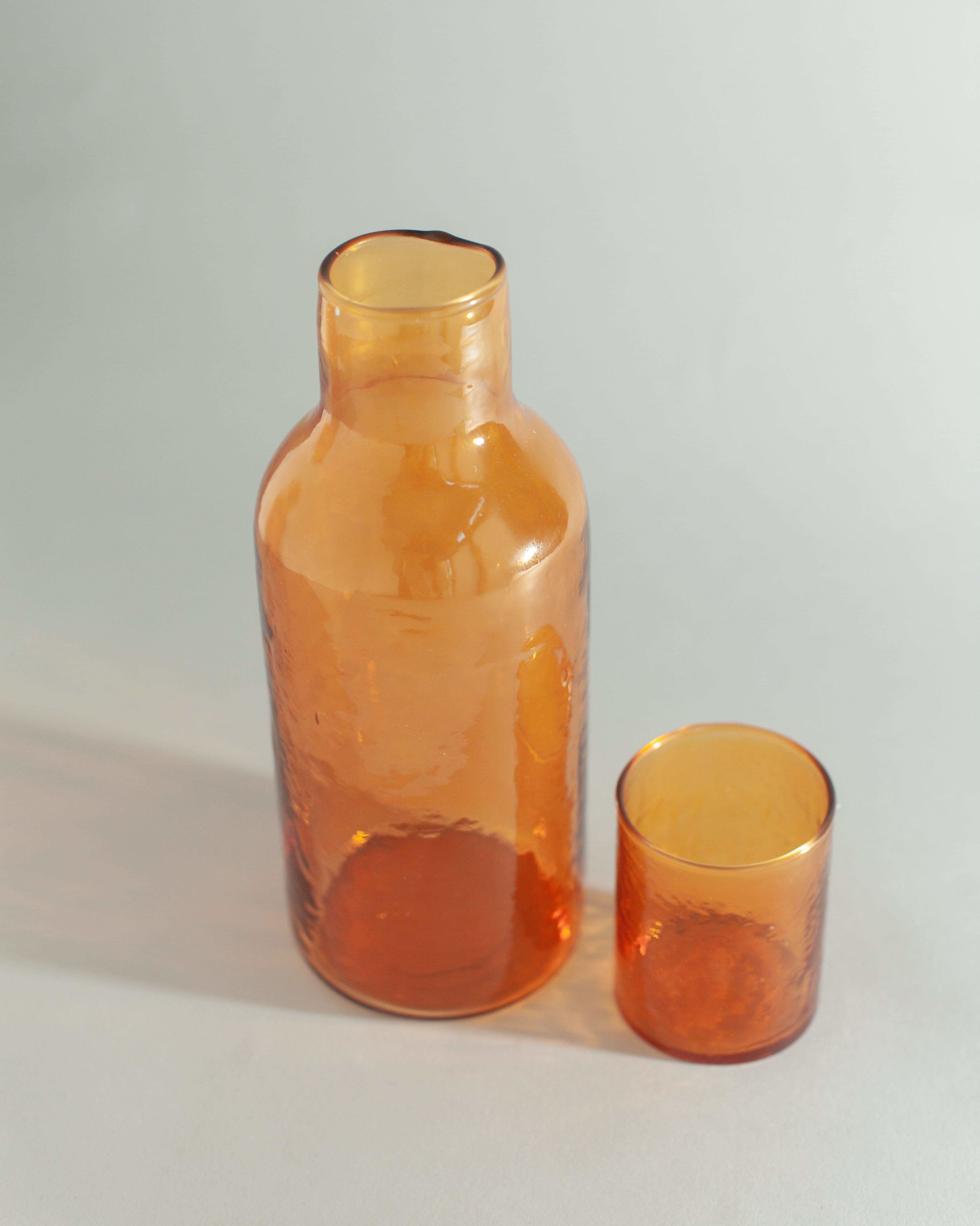 Hammered Glass Carafe | Handblown in India - SwagglyLife Home & Fashion