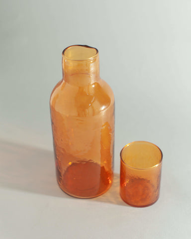 Hammered Glass Carafe | Handblown in India - SwagglyLife Home & Fashion