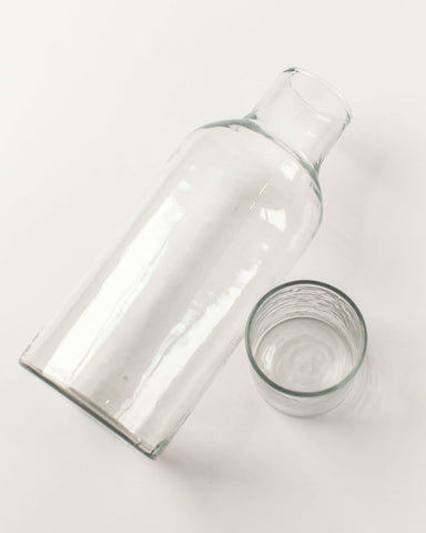 Hammered Glass Carafe | Handblown in India - SwagglyLife Home & Fashion