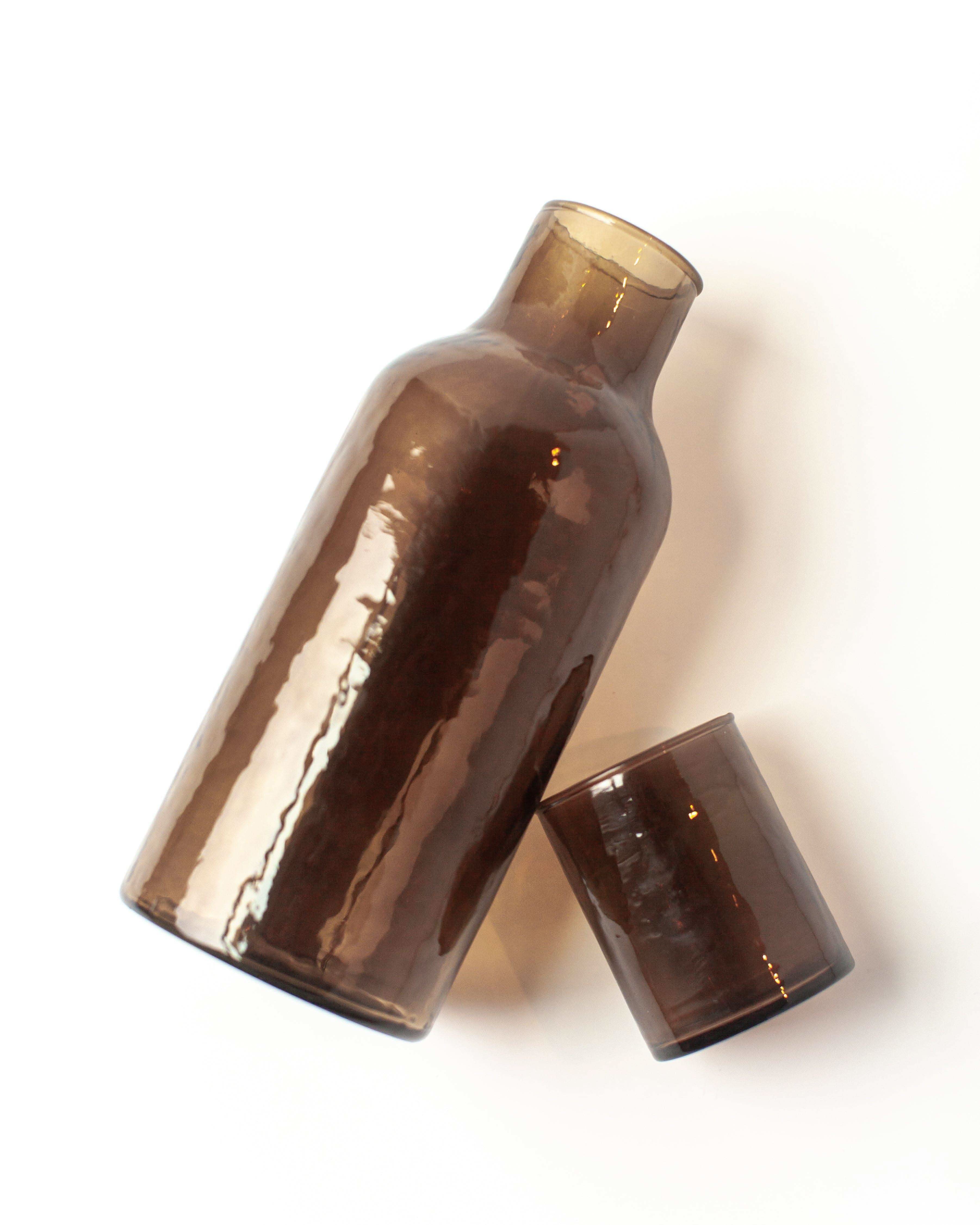 Hammered Glass Carafe | Handblown in India - SwagglyLife Home & Fashion