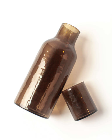 Hammered Glass Carafe | Handblown in India - SwagglyLife Home & Fashion