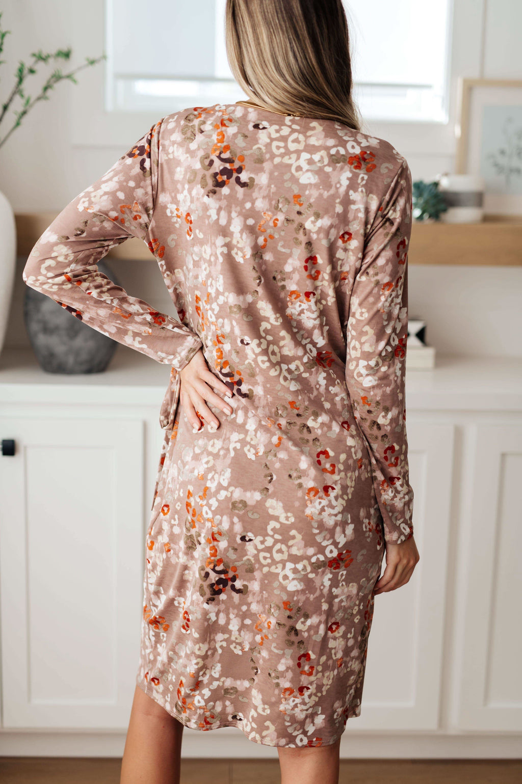Honey Do I Ever Faux Wrap Dress in Taupe - SwagglyLife Home & Fashion
