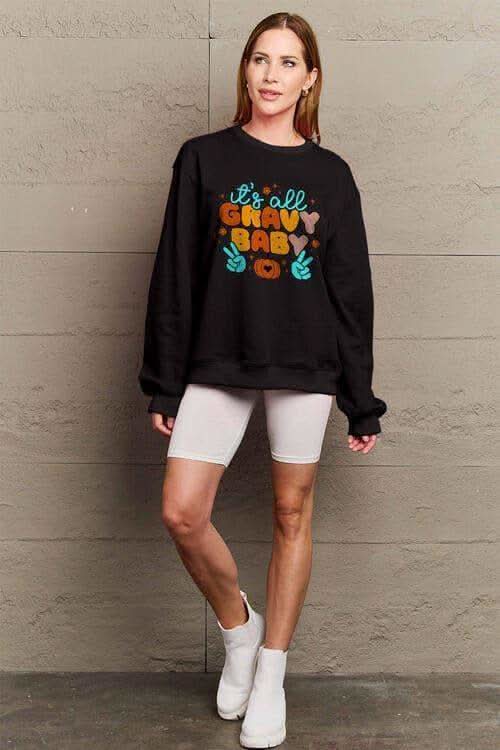 IT'S ALL GRAVY BABY Long Sleeve Sweatshirt - SwagglyLife Home & Fashion
