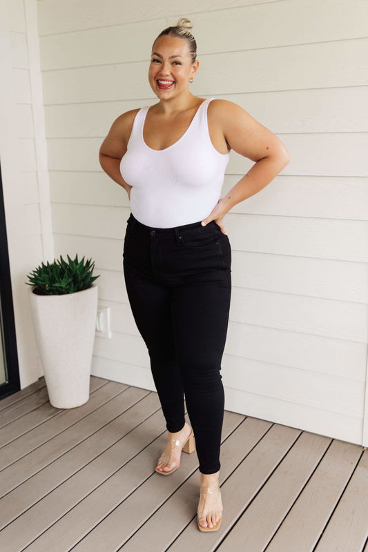 JUDY BLUE Audrey High Rise Control Top Classic Skinny Jeans in Black in - Pants photo