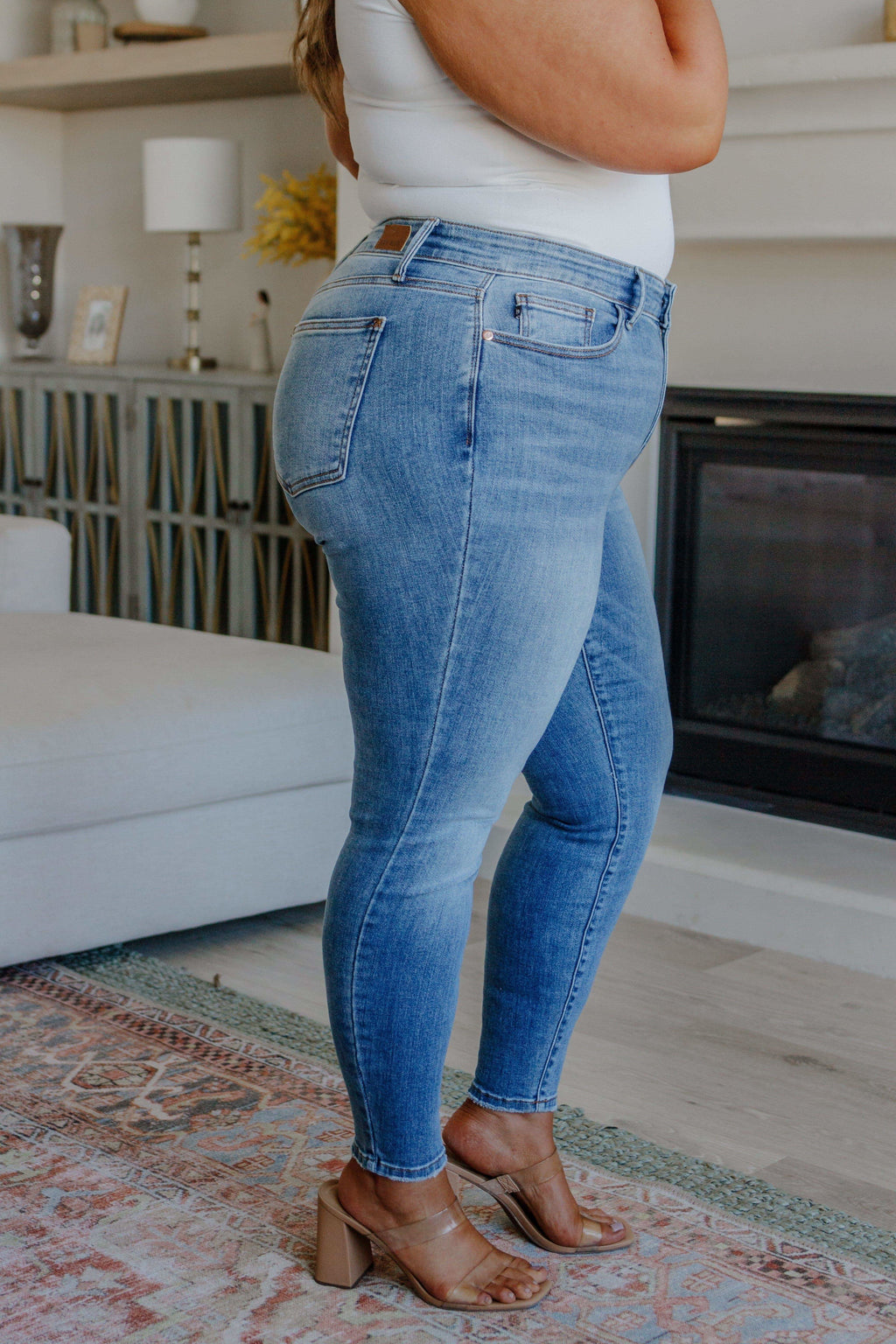 Catherine Mid Rise Vintage Skinny Jeans - SwagglyLife Home & Fashion