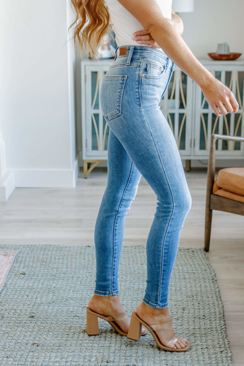 Catherine Mid Rise Vintage Skinny Jeans - SwagglyLife Home & Fashion