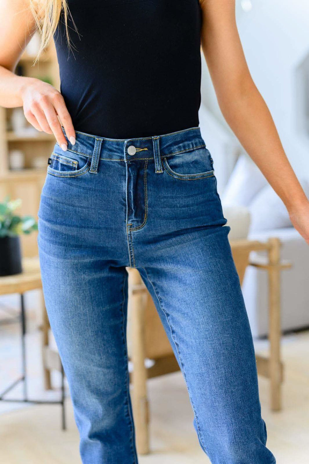 JUDY BLUE Downtown High Rise Boyfriend Jeans - SwagglyLife Home & Fashion