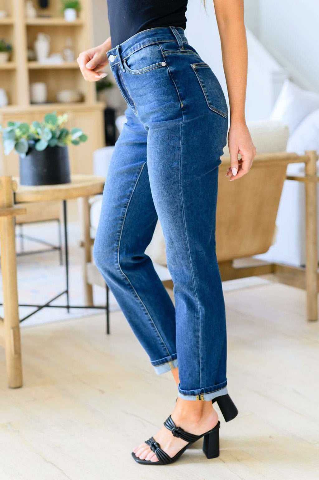 JUDY BLUE Downtown High Rise Boyfriend Jeans - SwagglyLife Home & Fashion