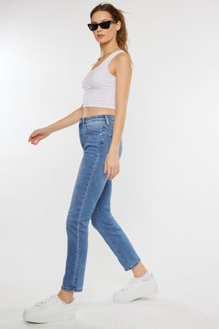 Kancan Full Size Cat's Whiskers High Waist Jeans - SwagglyLife Home & Fashion