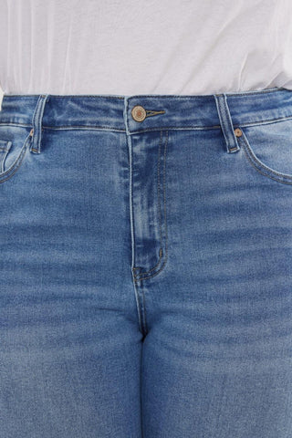 Kancan Full Size Cat's Whiskers High Waist Jeans - SwagglyLife Home & Fashion